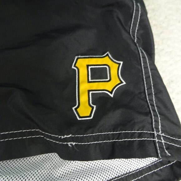 MLB Pittsburgh Pirates Black/Gold Swim Trunks Lg - Picture 3 of 7